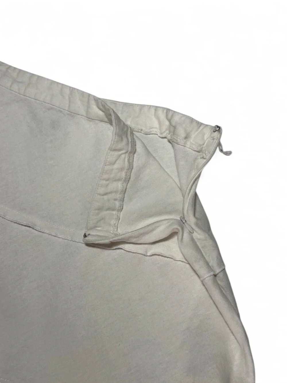 Dressbarn White Linen Blend A-Line Skirt Minimalist Coastal Summer Midi Mini 12
